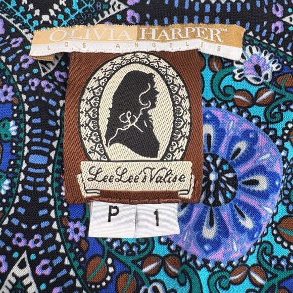 Lee Lee's Valise Women's Dress size P 1 Petite 1X Multicolor Mandala Pattern - Picture 2 of 5